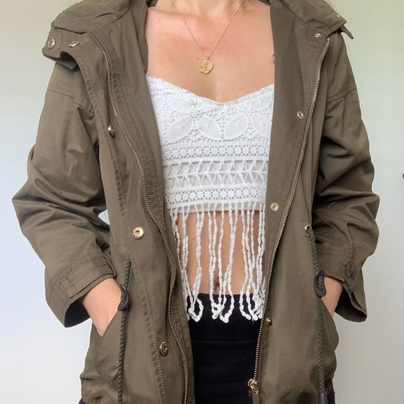 Zara Jackets & Blazers - Zara Army Green Utility Jacket Removable Vest
